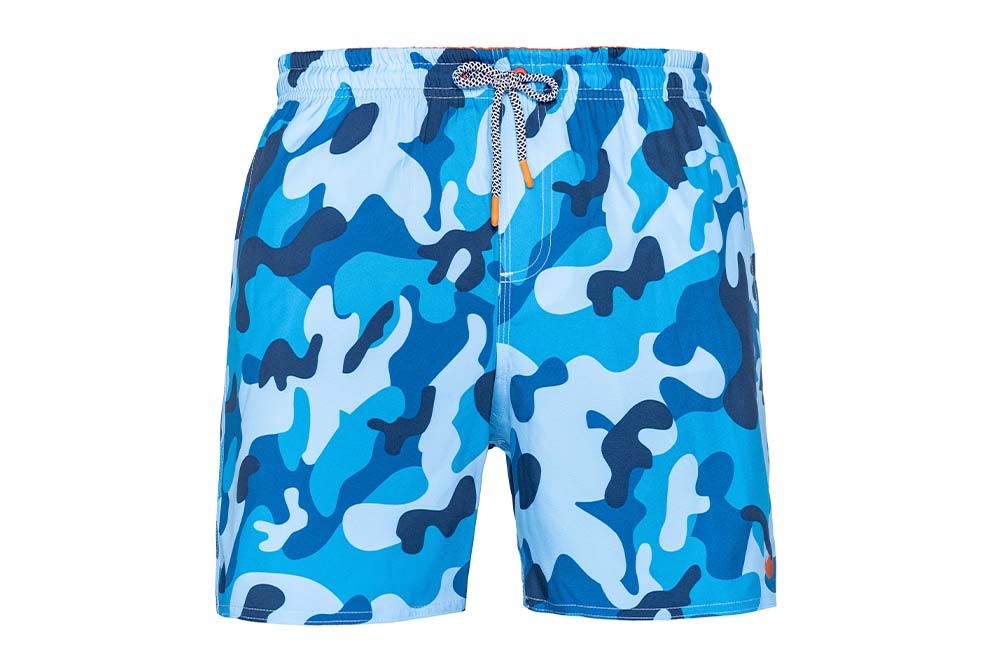 Shorts Regular Camuflado Azul Floriant