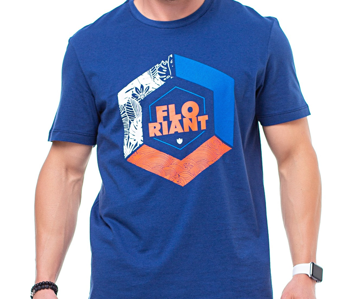 Camiseta Manga Curta Hexagonal Floriant