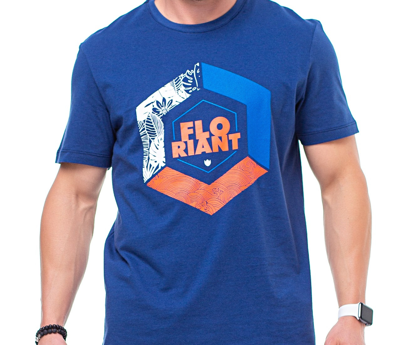 Camiseta Manga Curta Hexagonal Floriant