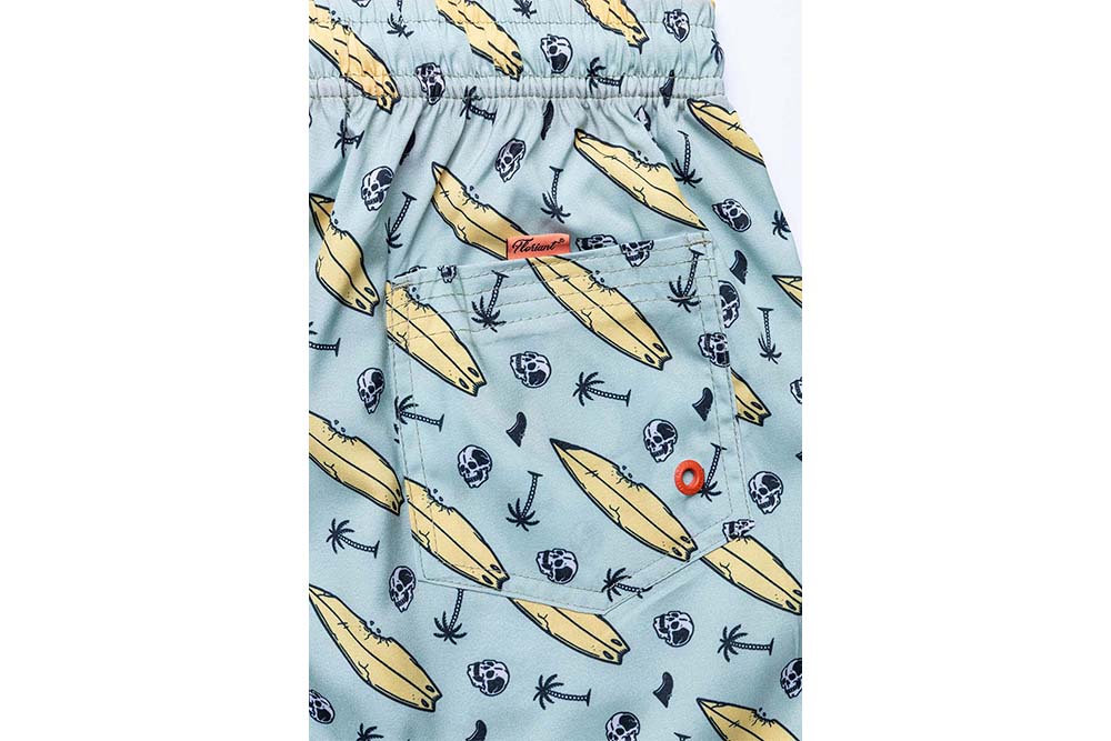 Shorts Regular Estampada Skull Surf Floriant