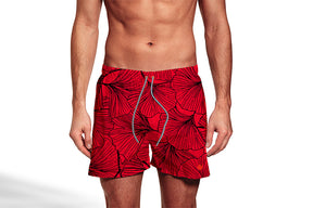 Shorts Regular Estampada Folhagem De Leque Floriant
