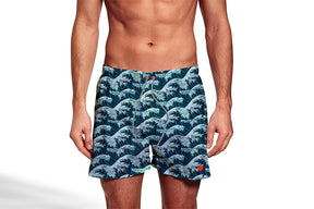 Shorts Regular Estampada Ondas Floriant