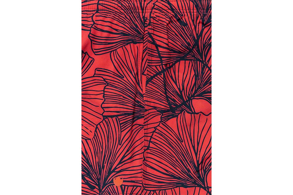 Shorts Regular Estampada Folhagem De Leque Floriant