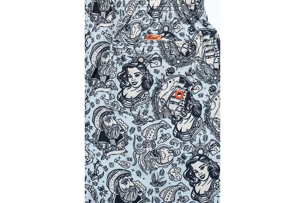 Shorts Regular Estampada Navegaçao Floriant
