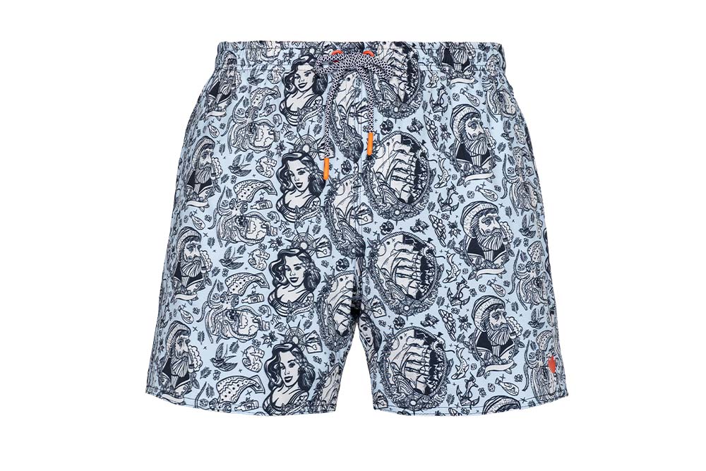 Shorts Regular Estampada Navegaçao Floriant