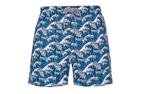 Shorts Regular Estampada Ondas Floriant