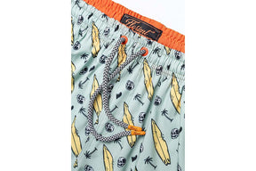 Shorts Regular Estampada Skull Surf Floriant