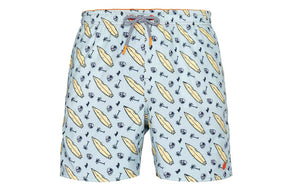 Shorts Regular Estampada Skull Surf Floriant